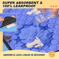Washable Pee Pads for Dogs, Waterproof - Blue / 36"x41" (Pack of 2) - image 2