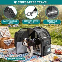 PetAmi Expandable Dog Cat Backpack Carrier, Airline Approved - 12.5"L x 10.2"W x 16.3"H / Charcoal - image 4