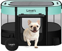 Love's cabin Pet Puppy Dog Playpen - Green / Small