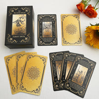 Black Gold Tarot Cards Set, Beginner's Tarot Cards with Meanings - image 4