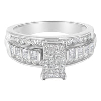 10KT White Gold Diamond Composite Ring (1 cttw, H-I Color, SI2-I1 Clarity)