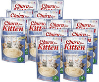 INABA Churu for Kittens, Grain-Free Creamy, Purée Lickable Cat Treats with DHA, EPA, Vitamin E & Taurine, 0.5 Ounces Each, 48 Tubes (4 per Pack), Tuna Recipe