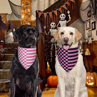 Halloween Dog Bandanas Pink Black XLarge 2PCS - Hween-26-pink black / X-Large - image 3
