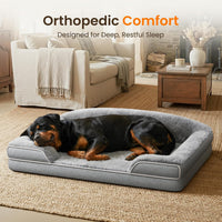 Orthopedic Dog Bed for Extra Large Dogs - Light Grey / 48.0"L x 35.0"W x 8.0"Th - image 2