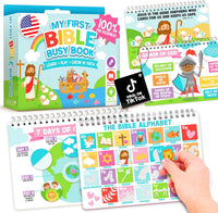My First Busy Book Screen Free Activities for Toddlers 3-5 Activity - Colorful Bible Busy Book