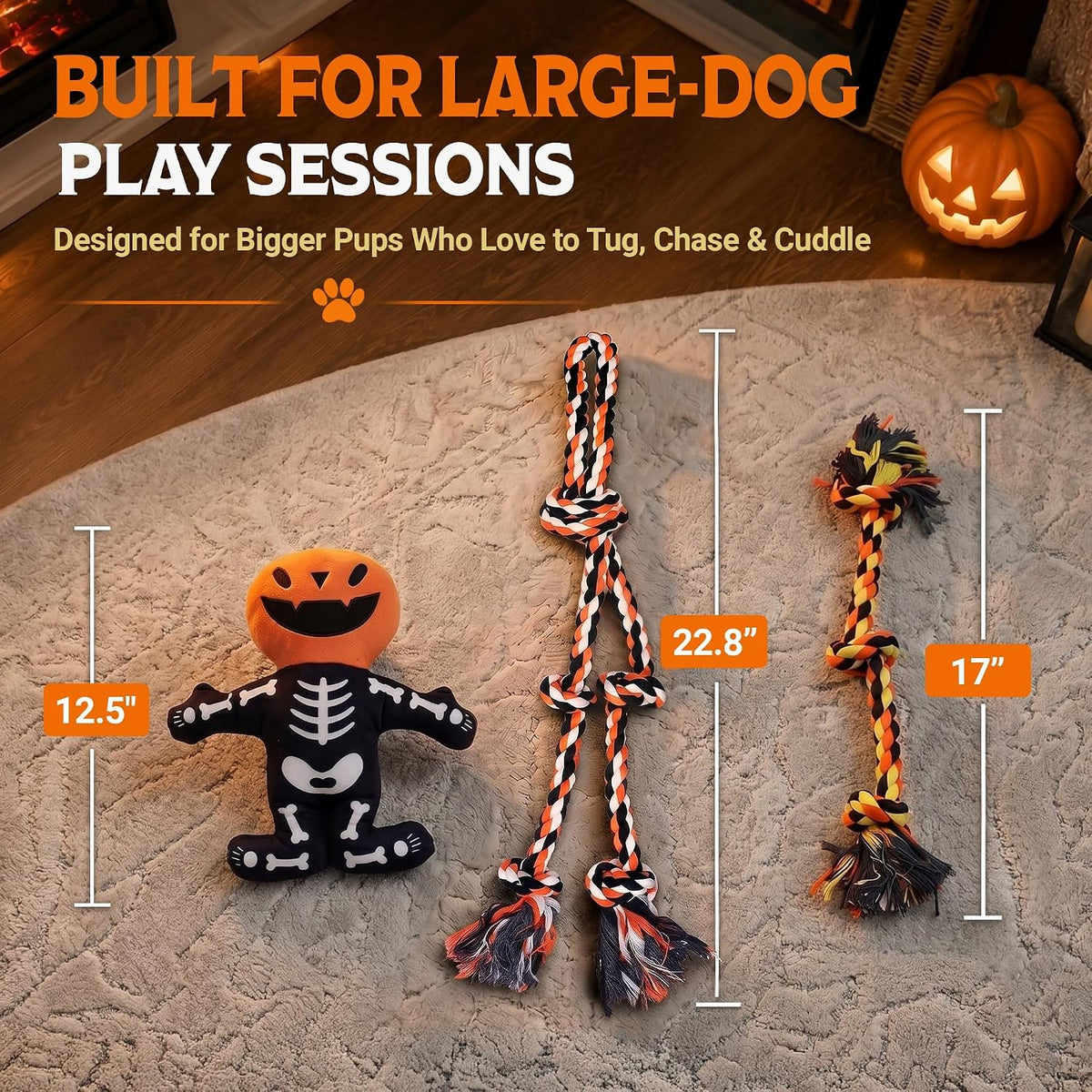 Pacific Pups Products Halloween Dog Toys 8-Pack for Small Dogs - Large Dog 3 Pack - image 3