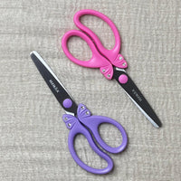 SLEMOON blunt tip kids scissors with pink glitter handle and rhinestone bow - view 9