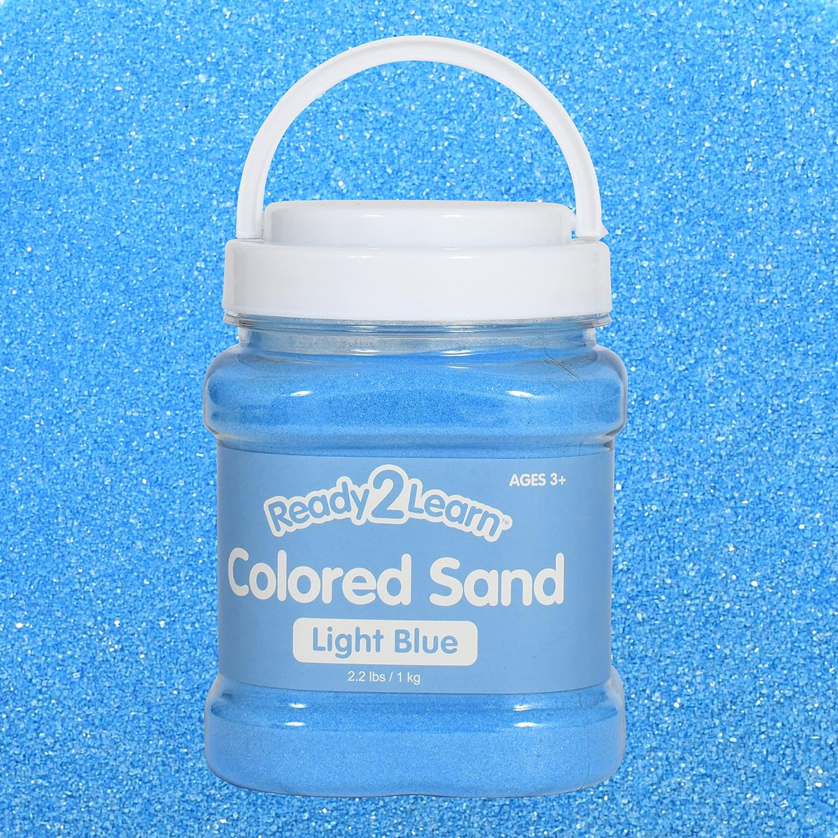 READY 2 LEARN Colored Sand, Play Sand for Kids - Light Blue / 3.25"L x 3.5"W x 5"H