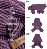 Fitwarm Turtleneck Raglan Dog Pajamas - X-Small / Purple - image 2