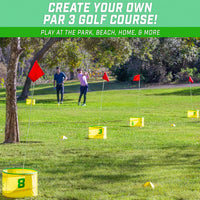 GoSports Yard Links backyard golf game with buckets, flags and oversized balls - view 10