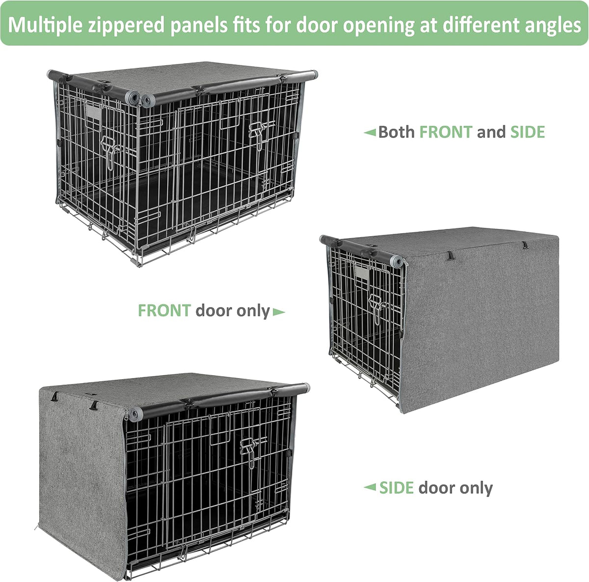 X-ZONE PET Dog Crate Cover Waterproof Kennel Cover - 30.0"L x 19.0"W x 21.0"H / GREY - image 4