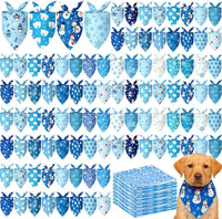 Preboun 100 Pcs Fall Paw Print Dog Bandanas Bulk - Winter / 25.6 x 17.7 x 17.7 Inch