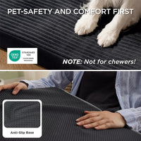 Bedsure ComfyFleece Large Dog Bed for Crate with Washable Cover - 35x22x2.8 / Black - image 4