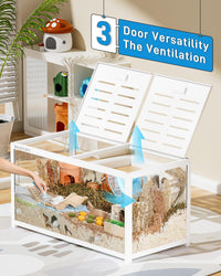 BUCATSTATE Hamster Cage 3.0, Large Hamster Enclosure – Essentials for Small Pets - 39.3"L x 19.7"W x 20.4"H / White - image 3