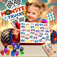 Car and truck stampers for kids, 12 pre-inked stamps in different vehicle designs and colors - view 18