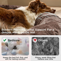 Bedsure SupportMax Calming Dog Beds Large Sized Dog Washable Pet Bed - Chestnut Brown / M(30x30x7) - image 3