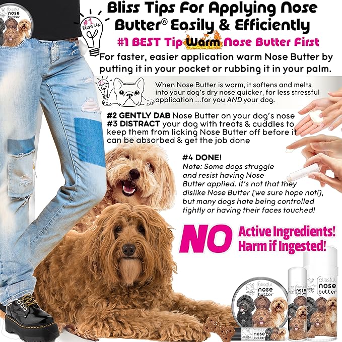 The Blissful Dog Labradoodle Unscented Nose Butter - Dog Nose Butter, 16 Ounce