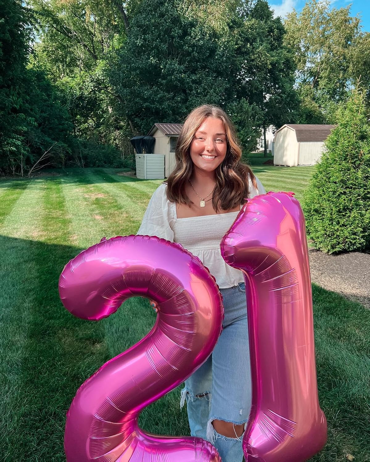 Blue Number 3 Balloon 40 Inch, 3 Balloon Number - Pink / Number 2 - image 4