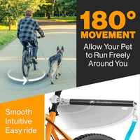 V2.0-180° Rotating Dog Bike Leash - Cyan - image 2