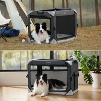 Lesure Portable Soft Collapsible Dog Crate for Large Dogs - Charcoal Grey / 42.0"L x 28.0"W x 30.0"H - image 2