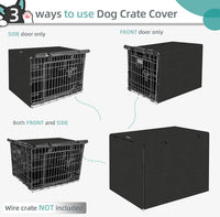Dog Crate Cover, Kennel Covers Fit for 30 Inch Dogs Crate - Black / 42 Inch - image 4