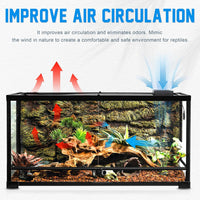 Reptile Ventilation Fan with Humidity Sensor and High-Temp Alarm - 1PCS-Black - image 3