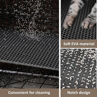 Cat Litter Box Enclosure with Soft Litter Mat; Hidden Cat Washroom Furniture with Door; Handwoven Rattan Cat House with Large Space; Pet Crate for Living Room, Bedroom, Balcony (Brown)