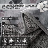 Waterproof Dog Blankets for Large Dogs 50"x60" Dark Grey – Essentials for Dogs - Dark Grey-paws / 50"x60" - image 4