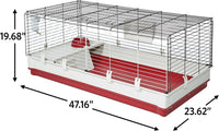 Midwest Homes for Pets Deluxe Rabbit & Guinea Pig Cage - White/Red / XL Rabbit Cage - image 3