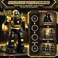 Robot Toys for Kids, Programmable Dancing Toys for 5 Year Old Boy – Fun for Kids & Family - Yellow - image 3