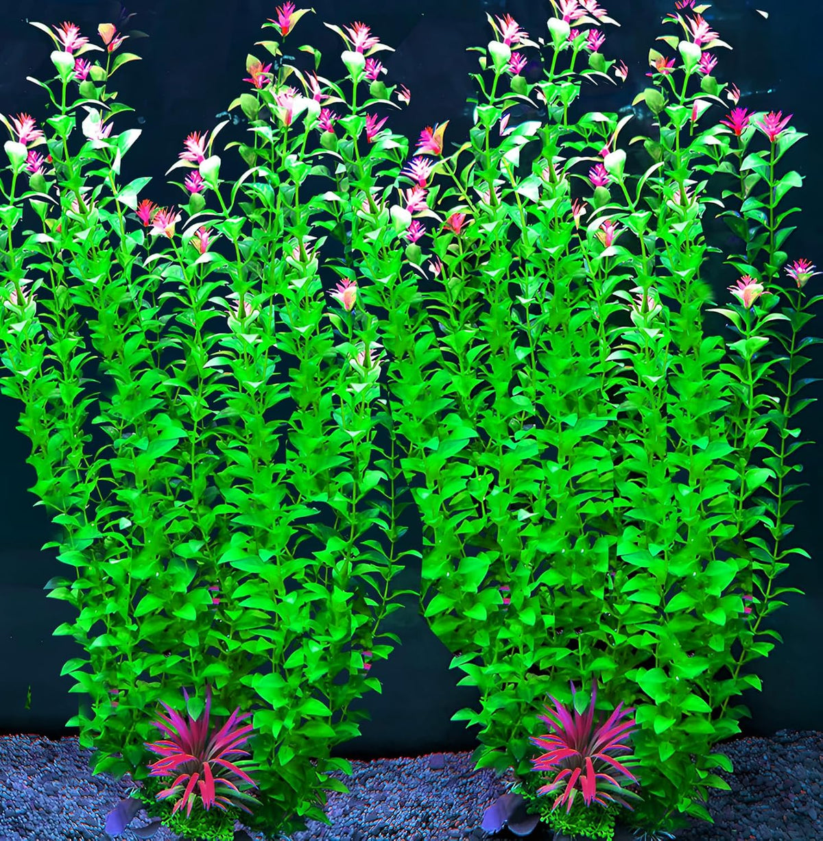 2 pcs Aquarium Decor Plants 21 Inches Extra Large Artificial Plastic