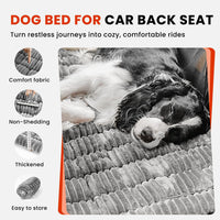 Backseat Dog Bed Mat for Car, Non-Slip Dog Bed for Car Back Seat – Essentials for Dogs - Grey / 51.1"L x 23.6"W x 1.5"Th - image 2