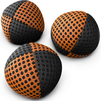 speevers Juggling Balls for Beginners and Professionals Set of 3 - Black - Orange / 3.2 oz