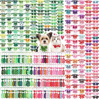 Talltalk 360 Pcs Halloween Dog Bow Ties Collars Set Adjustable Thanksgiving Christmas Fall Xmas Dogs Neckties Grooming Accessories for Small Medium Large Pet Cat Decoration(Valentine)
