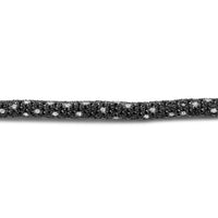 18K White Gold 20.0 Cttw Black and White Pave Set Diamond Eternity Snake Skin Style Tennis Bracelet (Black and G-H Color, SI1-SI2 Clarity) - Size 7"