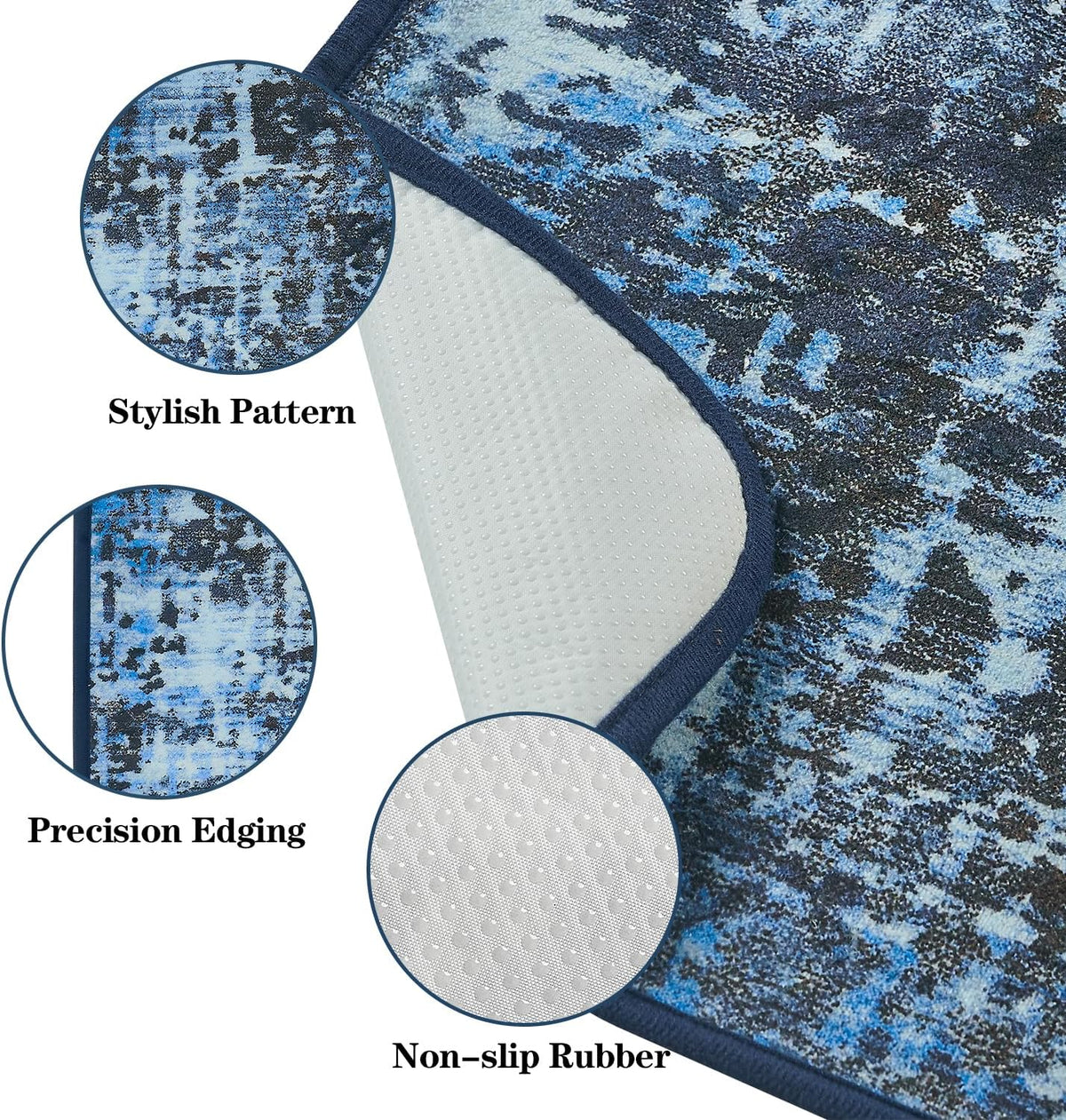 Washable Pee Pads for Dogs, Reusable Puppy Pads 36"x 41" 2 Pack – Essentials for Dogs - Tie Dye Blue / 36"*24"(Pack of 4) - image 3
