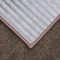 COSY HOMEER Edging Stair Treads Non-Slip Corner Indoor Stair Runners for Wooden Steps,Landing Slip Resistant Stair Rugs for Kids and Dogs, 100% Polyester TPE Backing,Brown,20"X32"