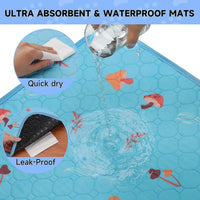 4 Pack Washable Pee Pads for Dogs - Blue / 18x24 Inch (Pack of 4) - image 3