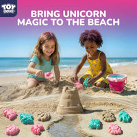 TOY Life 41-Pc Beach Sand Toy Set, Silicone Bucket & Shovels - 12pcs Unicorn Sand Toys - image 2