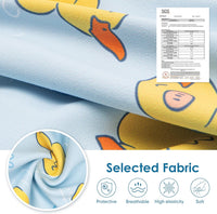 cyeollo yellow duck dog recovery suit onesie with hook and loop hip closure - view 3