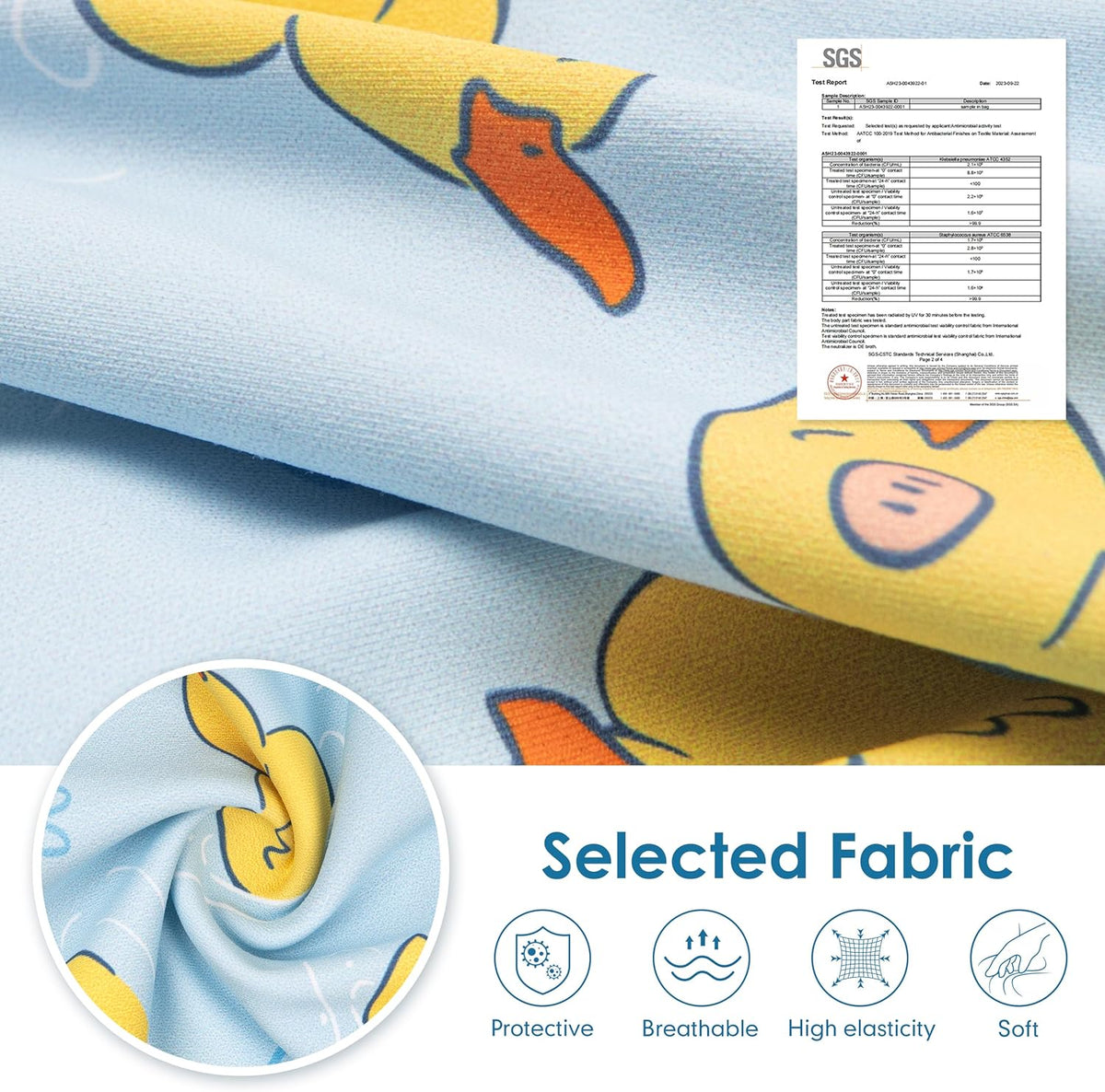 cyeollo yellow duck dog recovery suit onesie with hook and loop hip closure - view 3