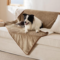 Bedsure Waterproof Dog Blankets for Small Dogs Soft Cat Blanket Warm - XL(50x60") / Camel
