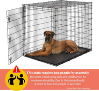 Solutions by Midwest 54-Inch Double Door Crate, Giant Breed Dogs - Black - Single Door / XXL (54"L) - image 4