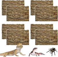 10PCS Cork Tile Background Bark 7.9”Lx7.9”W Reptile Tank Background - 8PCS - 11.8” x 7.9”