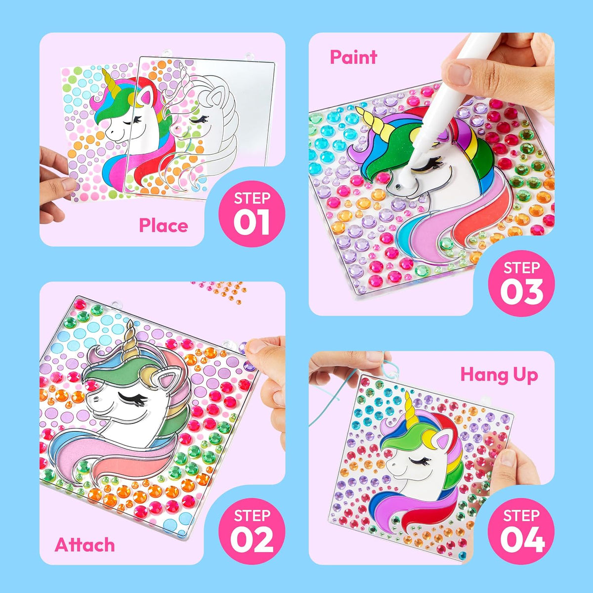 Klever Kits 4PCS Window Art Suncatcher Kits - Rainbow - image 3