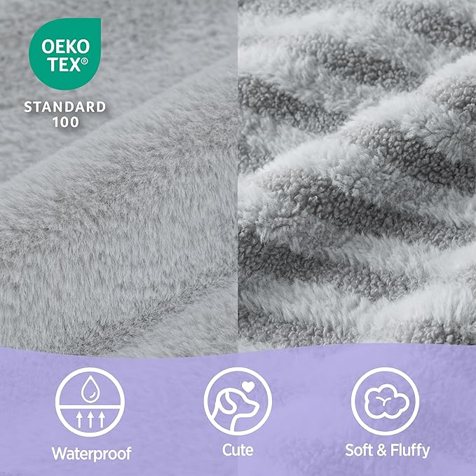 LE SURE Cute Dog Beds Large Sized Dog, Orthopedic Waterproof Large Pet Bed with Sides, Non-Slip Bottom and Egg-Crate Foam Pet Couch Sofa with Washable Removable Cover, Grey
