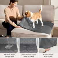 Bedsure Waterproof Couch Cover for Sofa and Dogs Quick Drying - 40x50 inch / Ash Grey - image 3