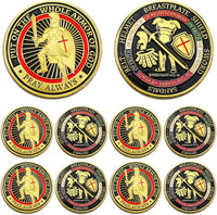 Nosiny 10 piece armor of God prayer coins in classic style alloy metal - view 4