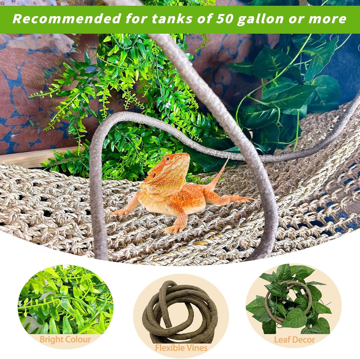 2 Pack Large Bearded Dragon Hammock - 2-Pack Set 30"x7" Large - image 4