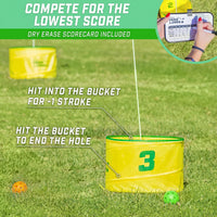 GoSports Yard Links backyard golf game with buckets, flags and oversized balls - view 6